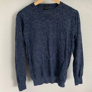 J Crew Slim Fit blue men's cotton crew neck sweater